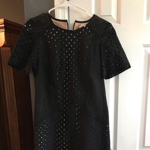 Trina Turk Eyelet Black Dress SZ 4